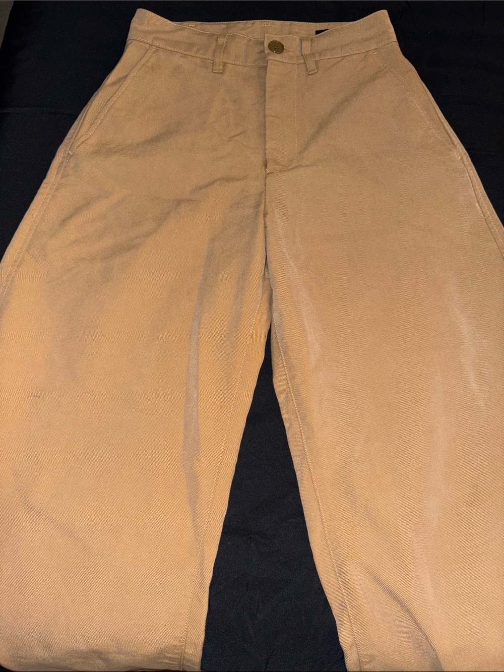 Goldsign Wide Leg Khaki Chino Pants